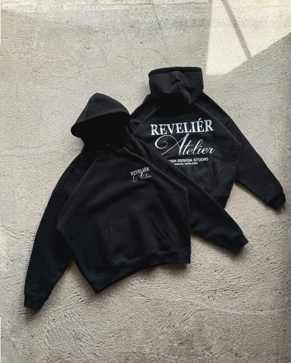 ATELIER HOODIE - BLACK Hoodie Reveliér Studios 